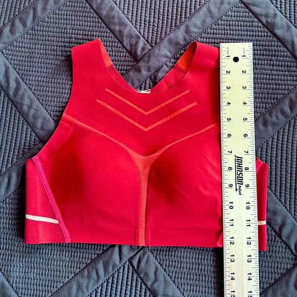Brooks Dare High Neck Run Sports Bra (check measurements) Medium dark red - Picture 5 of 9